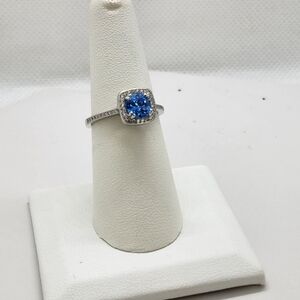 Brand New Sterling Silver 925 Blue Gemstone Ring